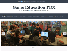 Tablet Screenshot of gameeducationpdx.com